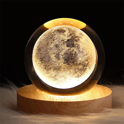 Lampe boule de cristal 3D