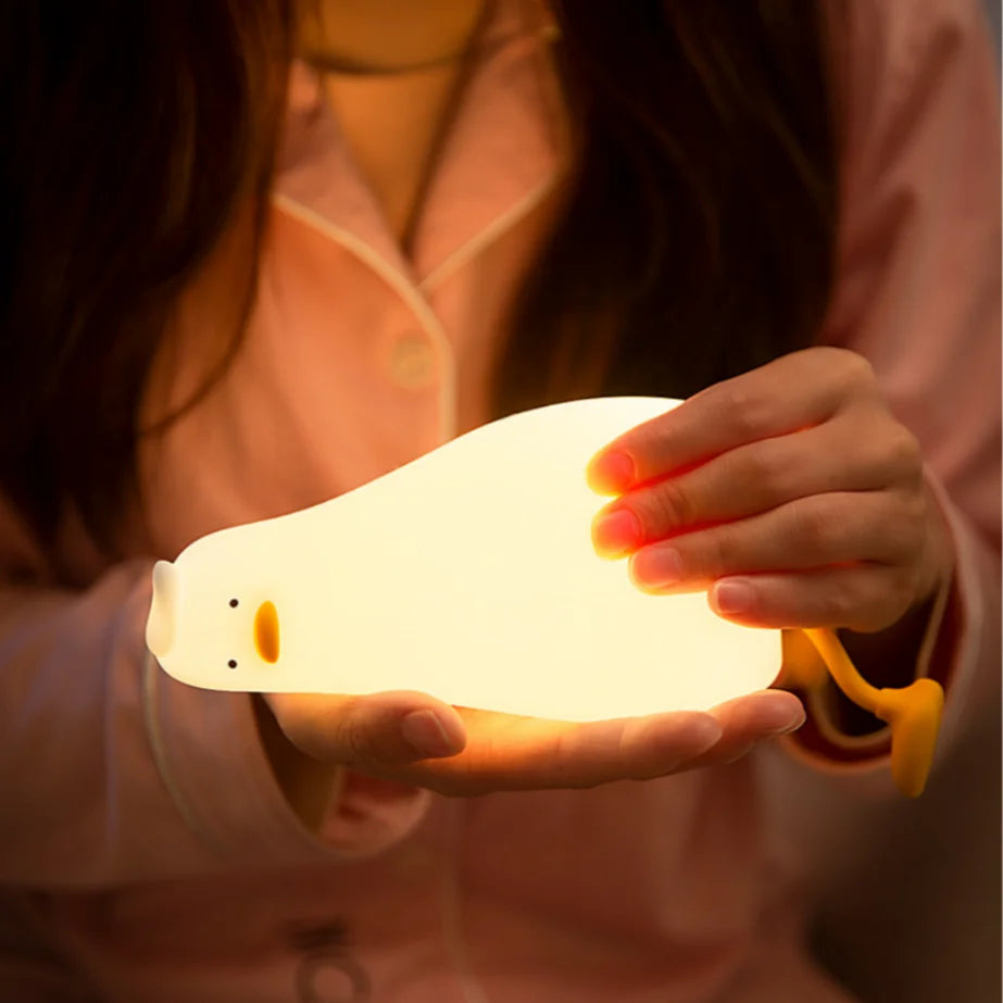 Lampe LED en Forme de Canard Rechargeable en Silicone