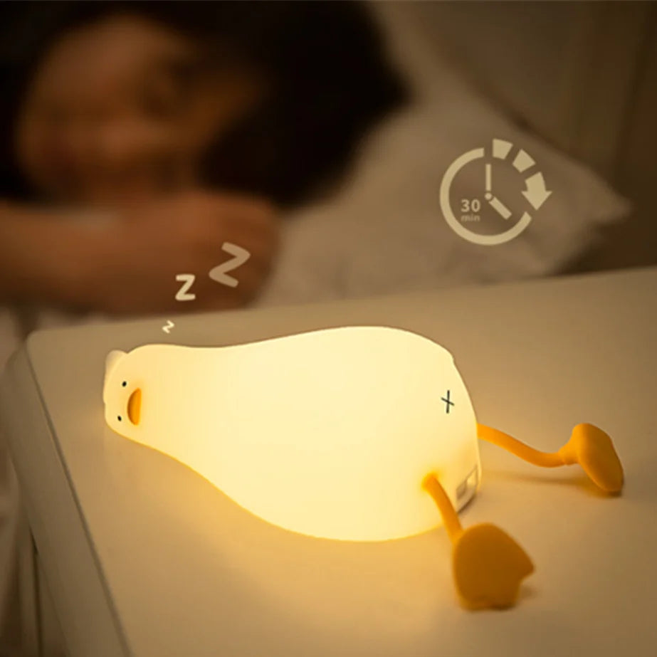 Lampe LED en Forme de Canard Rechargeable en Silicone