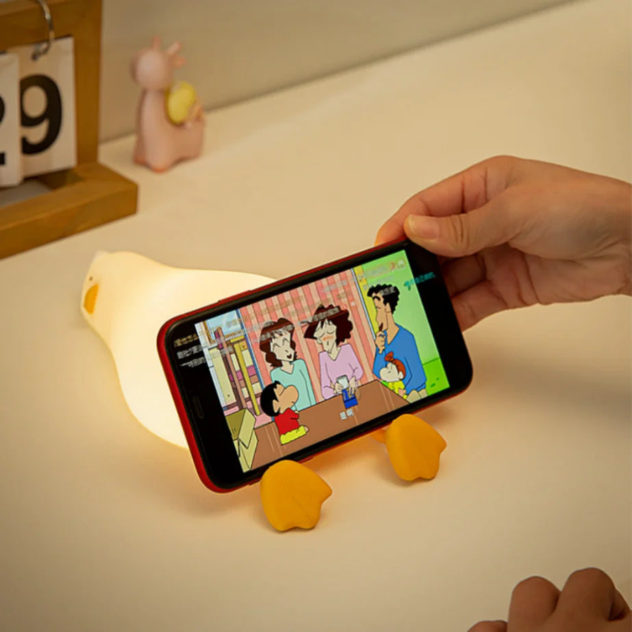 Lampe LED en Forme de Canard Rechargeable en Silicone